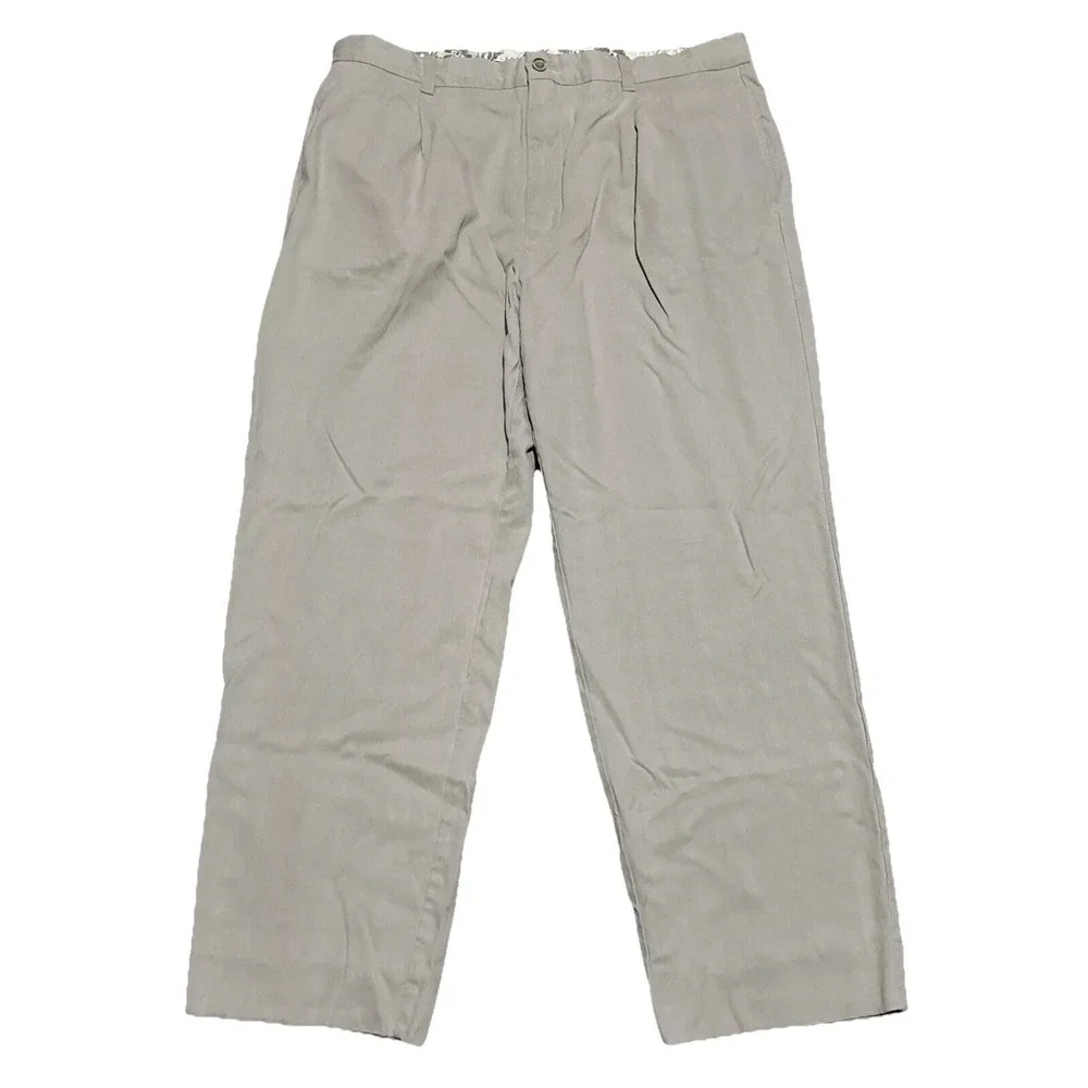 Tommy Bahamas Mens Silk/Rayon Chino Beige Golf Pants 38/30 See Photos (Read)